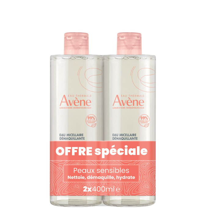 Les essentiels - Visage Yeux Lèvres - Eau micellaire démaquillante 800 ml