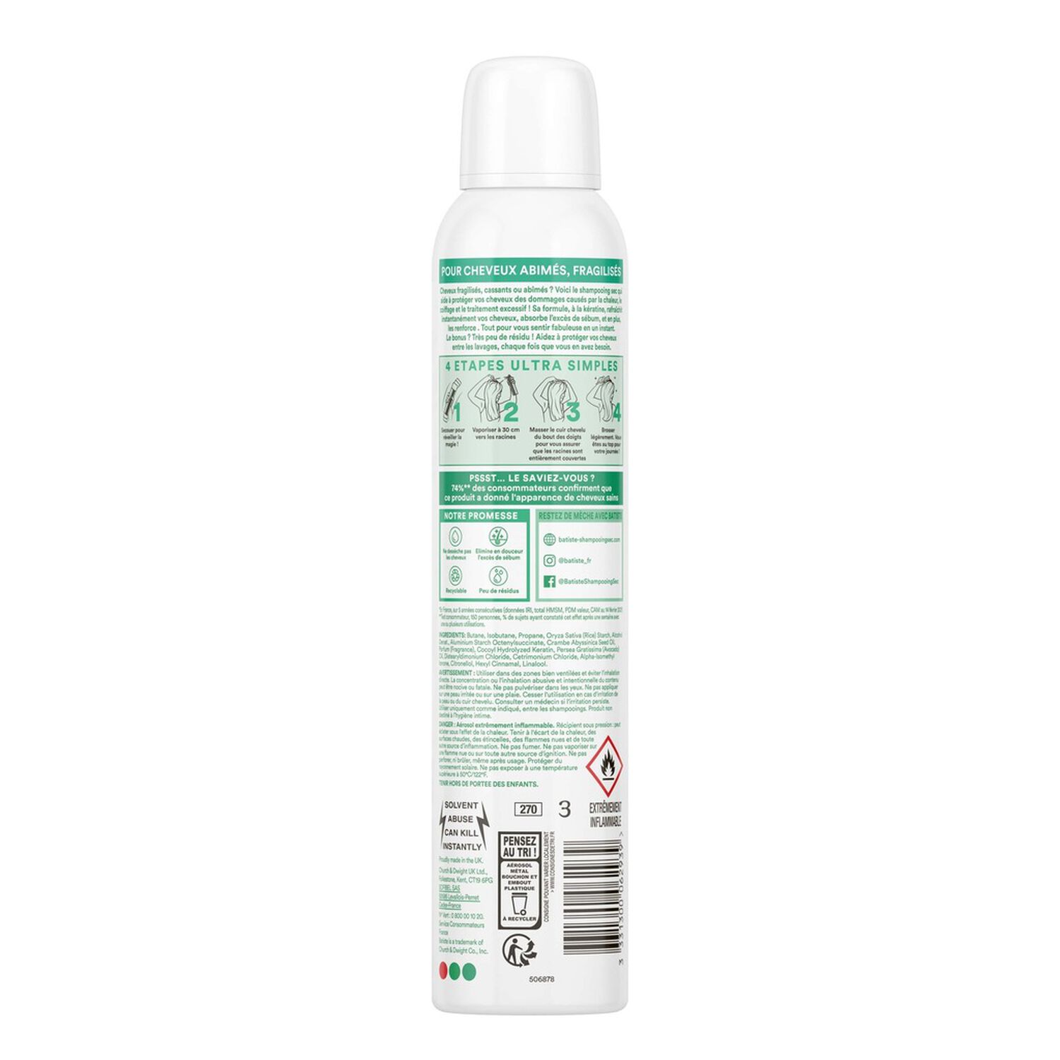 Shampooing Sec & Soin - Protège les Cheveux Abîmés ou Cassants 200 ml