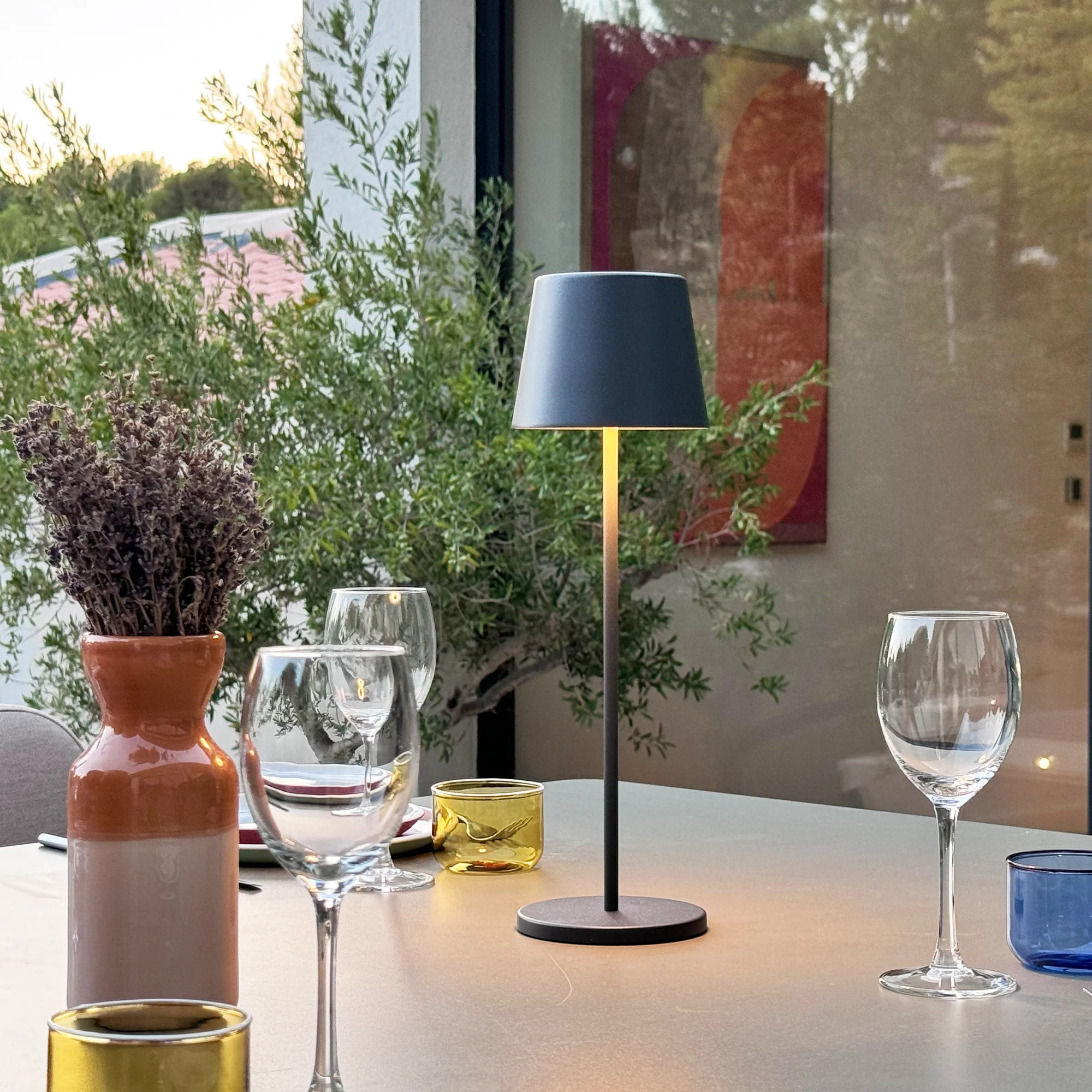Lampe de table sans fil LED KELLY ROCK H38CM