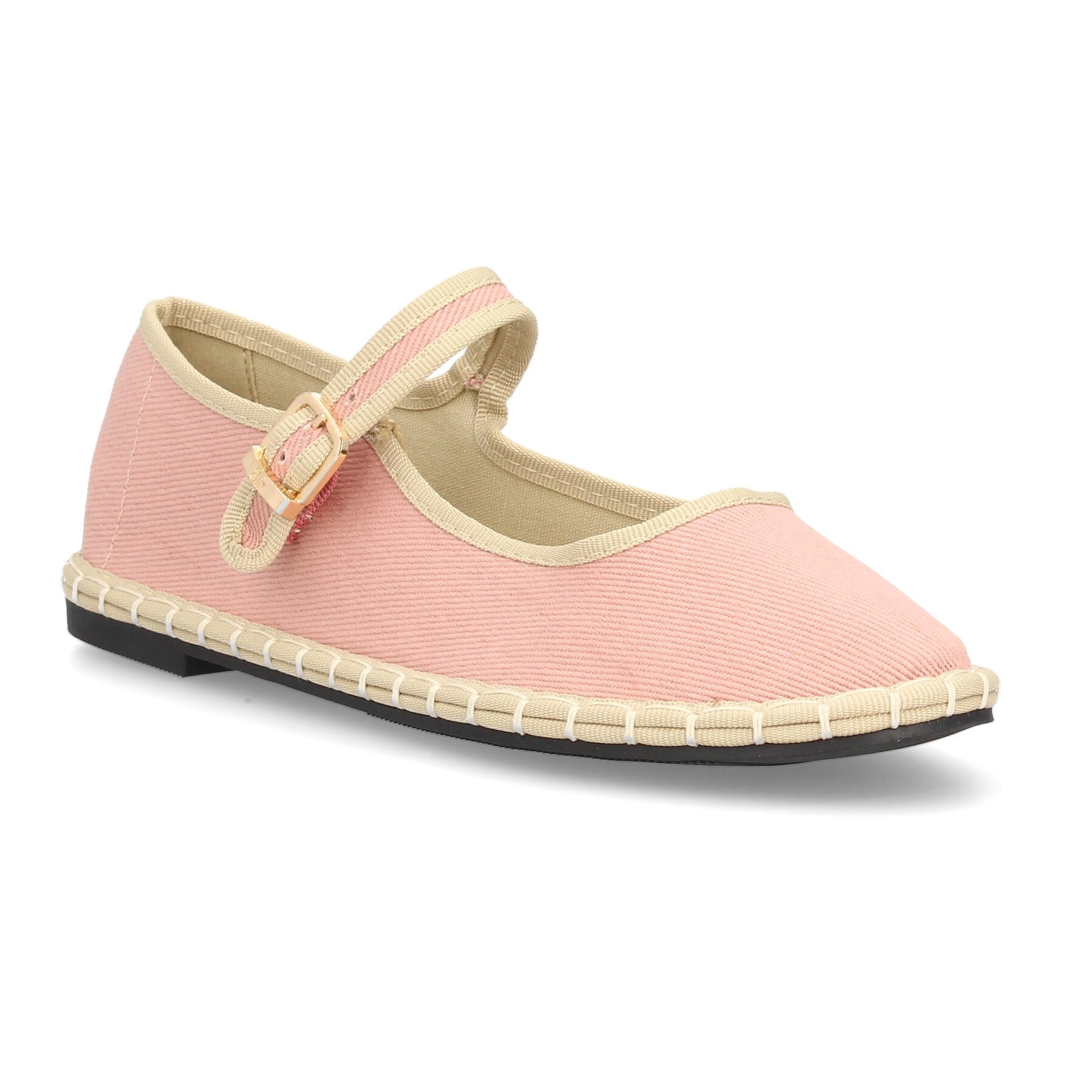 Merceditas de lona con ribete a contraste