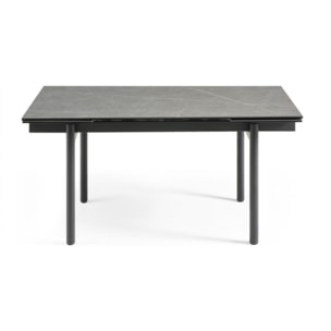 Table extensible en céramique marbre grey L160/240cm pieds métal - UNIK