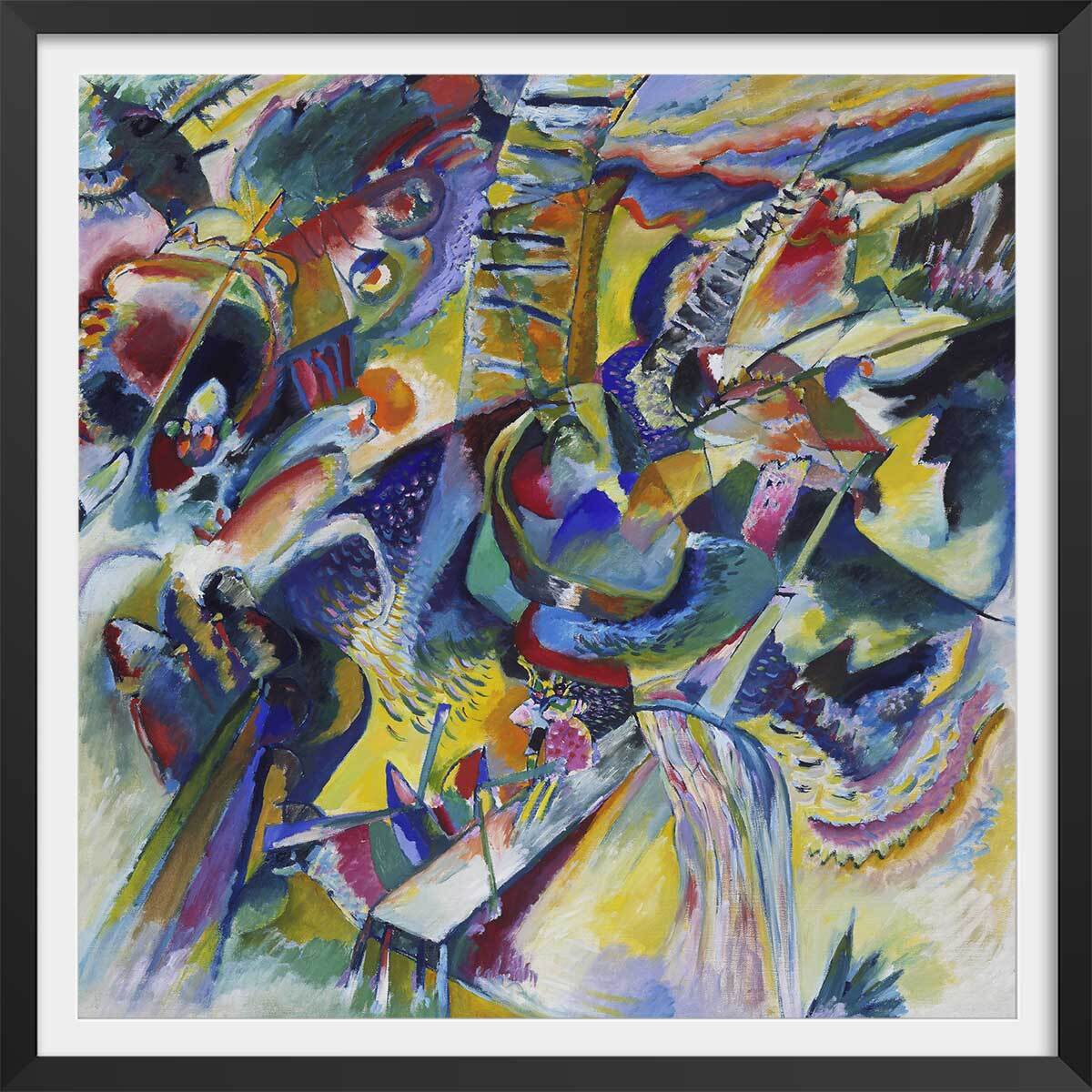 Poster Improvisation Klamm - Wassily Kandinsky Affiche sous cadre noir