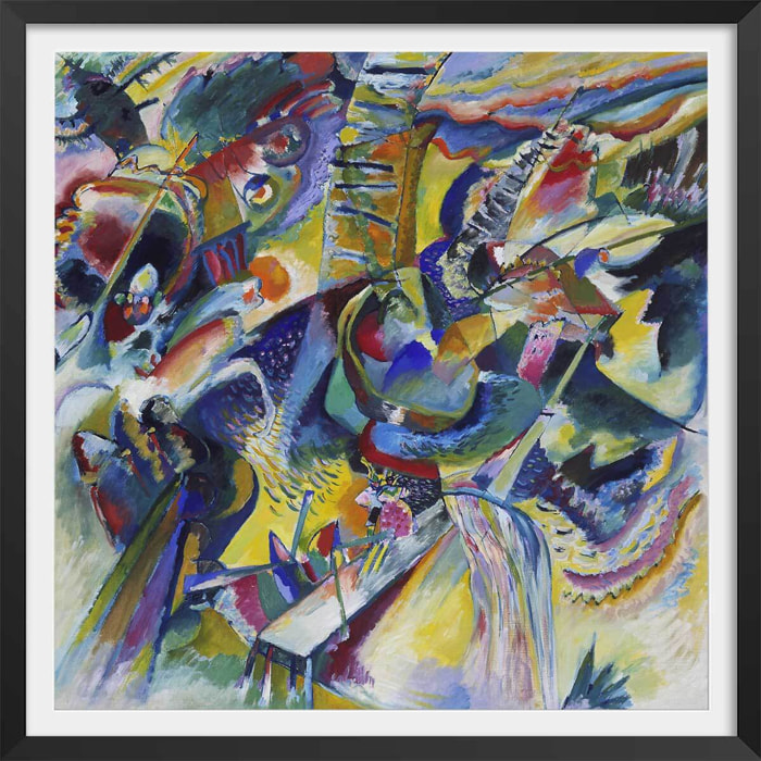 Poster Improvisation Klamm - Wassily Kandinsky Affiche sous cadre noir