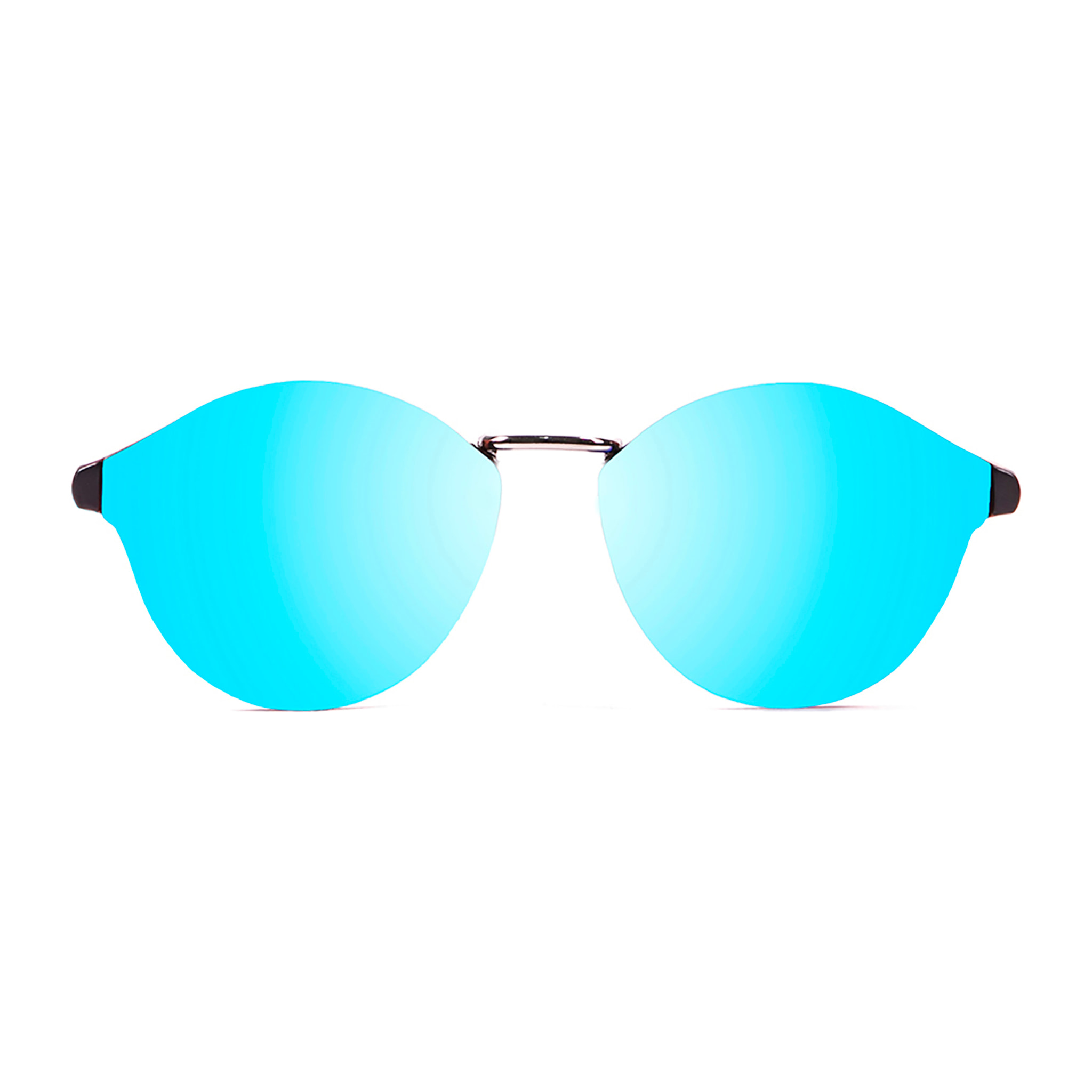 Gafas de sol OCEAN LOIRET - Negro mate / Revo plana azul cielo