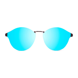 Gafas de sol OCEAN LOIRET - Negro mate / Revo plana azul cielo