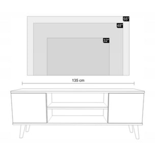 Mobile Porta TV Focus 135 in Rovere Artisan e Bianco