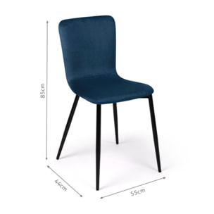 Chaises Manon - Bleu canard