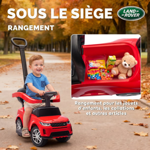 Porteur enfant voiture évolutif 2 en 1 licence Land Rover Discovery Sport effets sonores