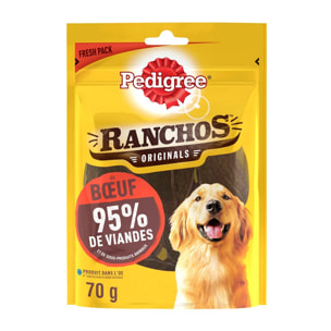 PEDIGREE Ranchos Récompenses riche en boeuf pour chien (14x70g)