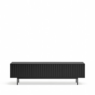 Mueble de televisión Sierra 3 puertas negro