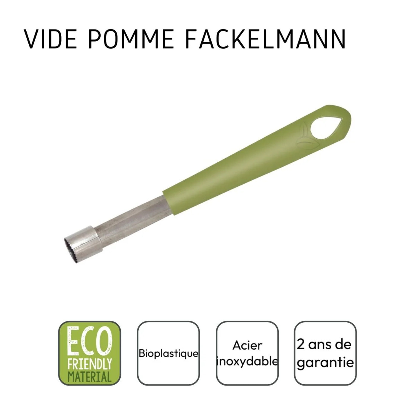 Vide pomme plastique biosourcé Fackelmann Gamme Zéro