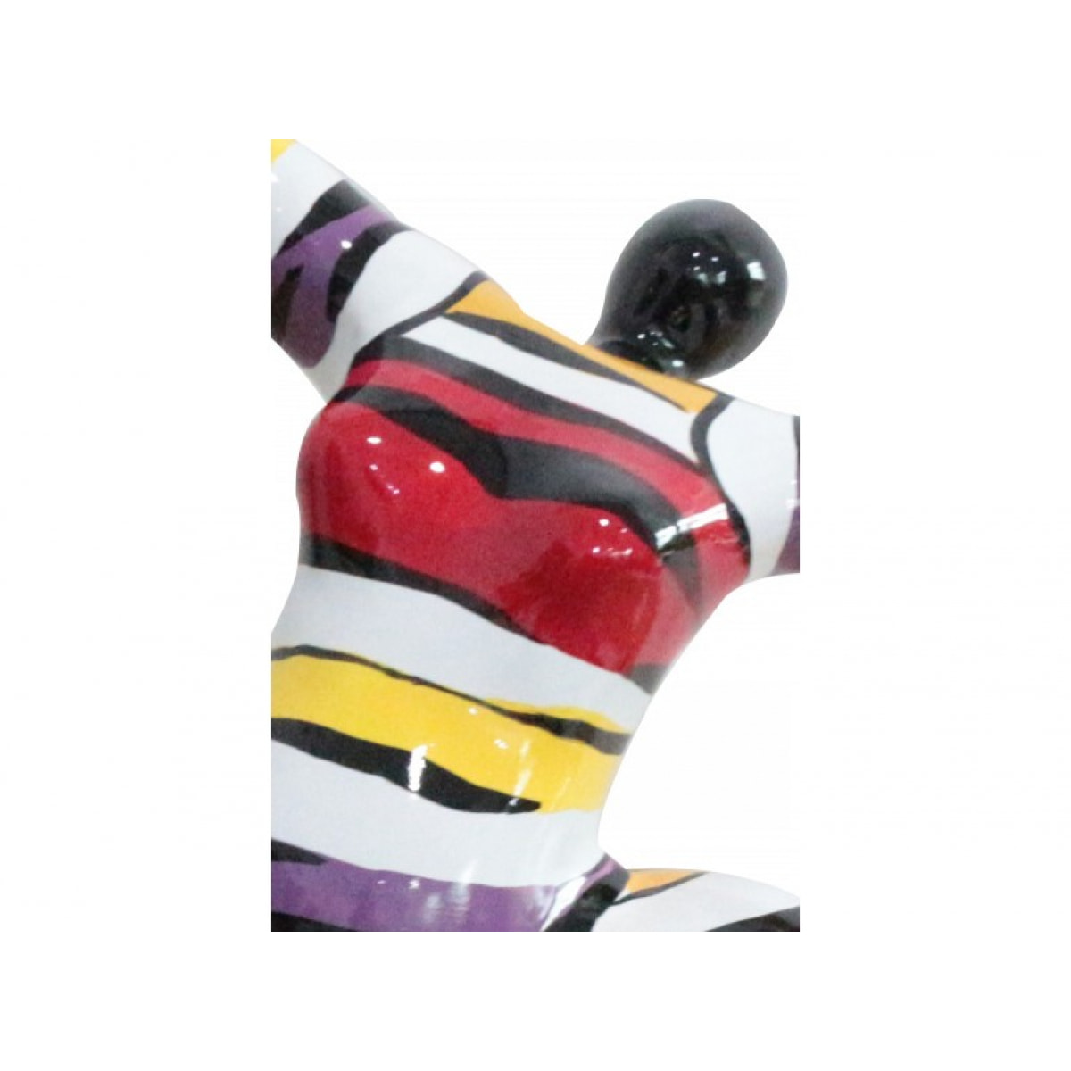Statue femme multicolore en résine H46cm - NOHO