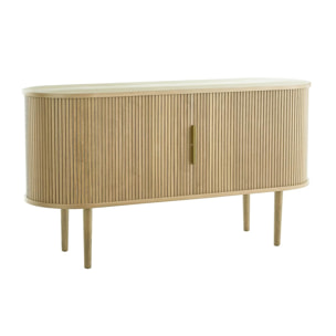 Buffet vintage en bois clair chêne 2 portes coulissantes L138 cm EPIC