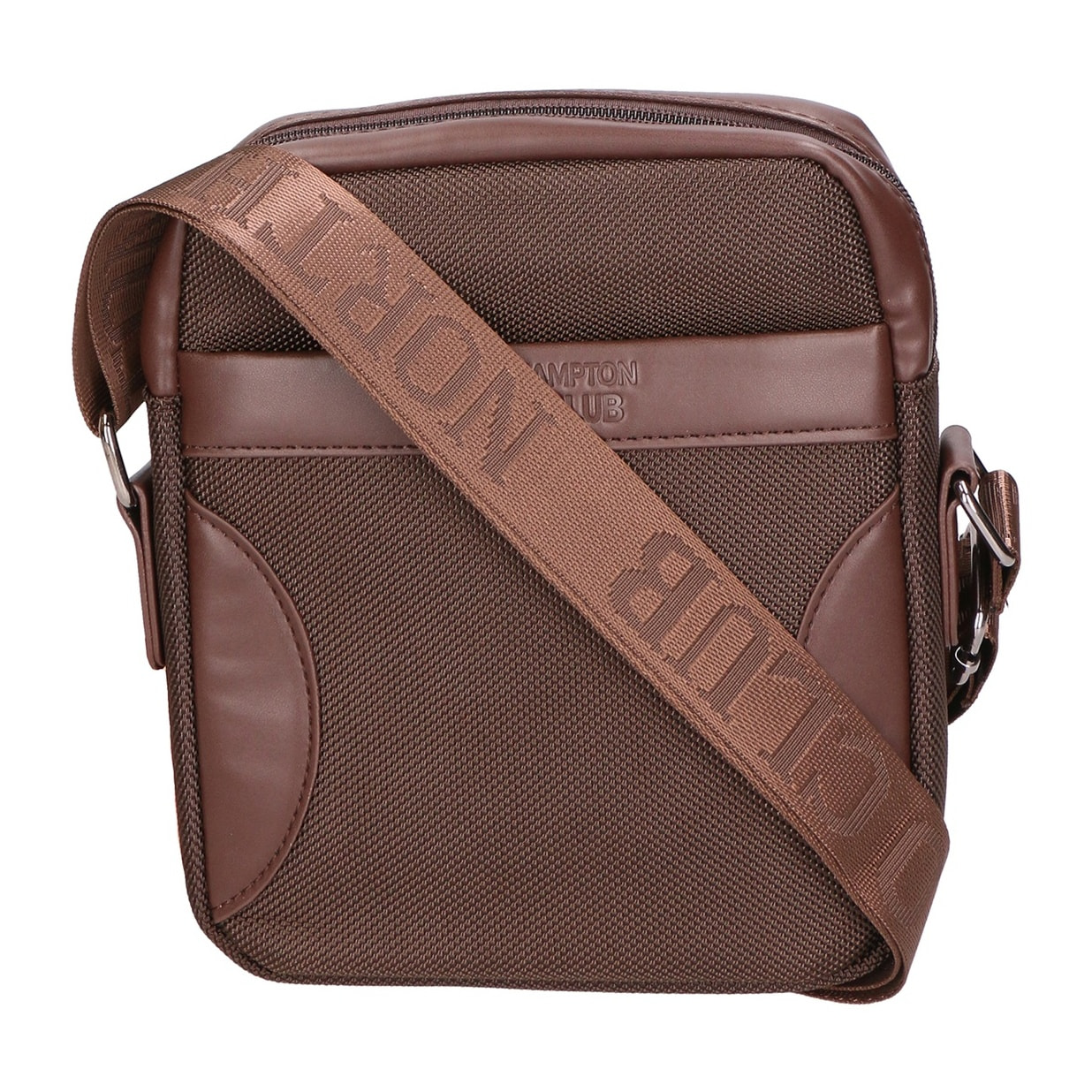 Borsa a tracolla uomo - Modello False - Pelle vegana e nylon - 18.0 x 21.0 x 4.0 cm