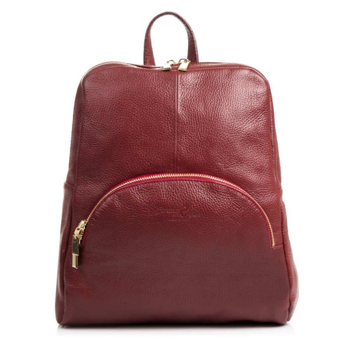 Monastier Bolso mochila Mujer.Piel auténtica Dollaro