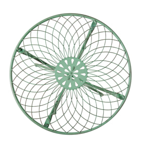 ISABELLE - SET 3 PEZZI TAVOLO CON DUE SEDIE VERDE - misura SEDIA 53,5X38X91,5, TAVOLO 59X59X71