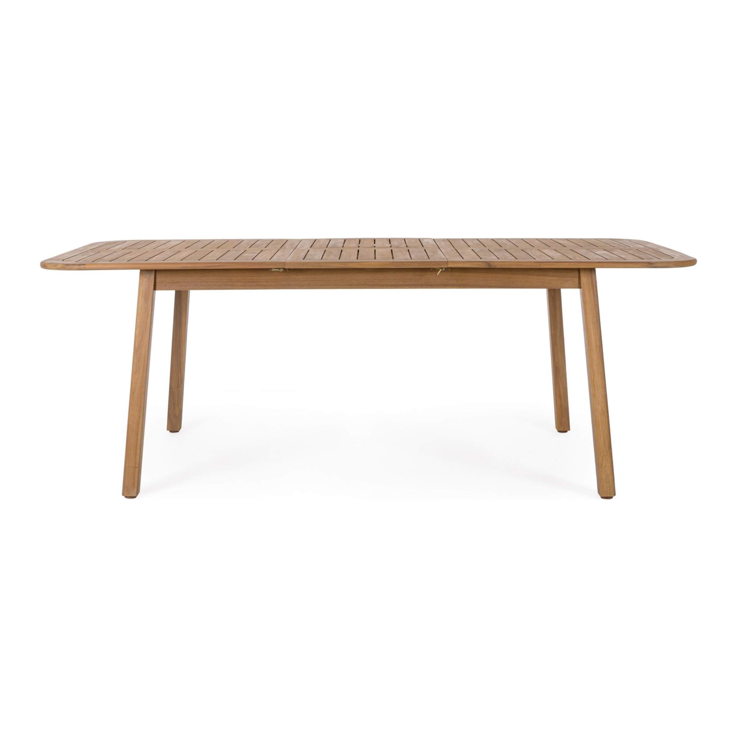 Tavolo allungabile MONSARAZ in legno di acacia effetto teak
