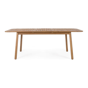 Tavolo allungabile MONSARAZ in legno di acacia effetto teak