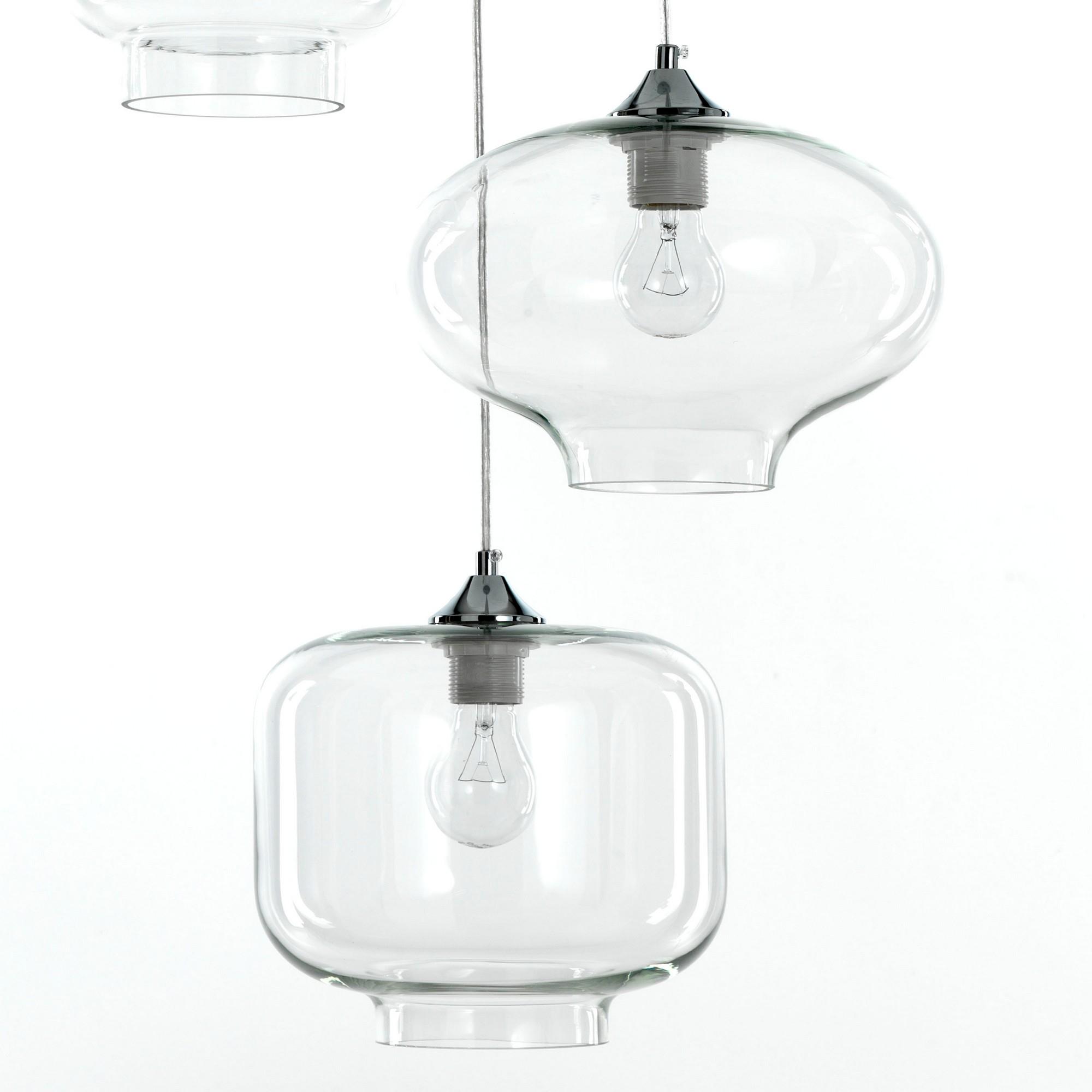 Tomasucci Lampadario 3 luci SAKY CLEAR multicolore