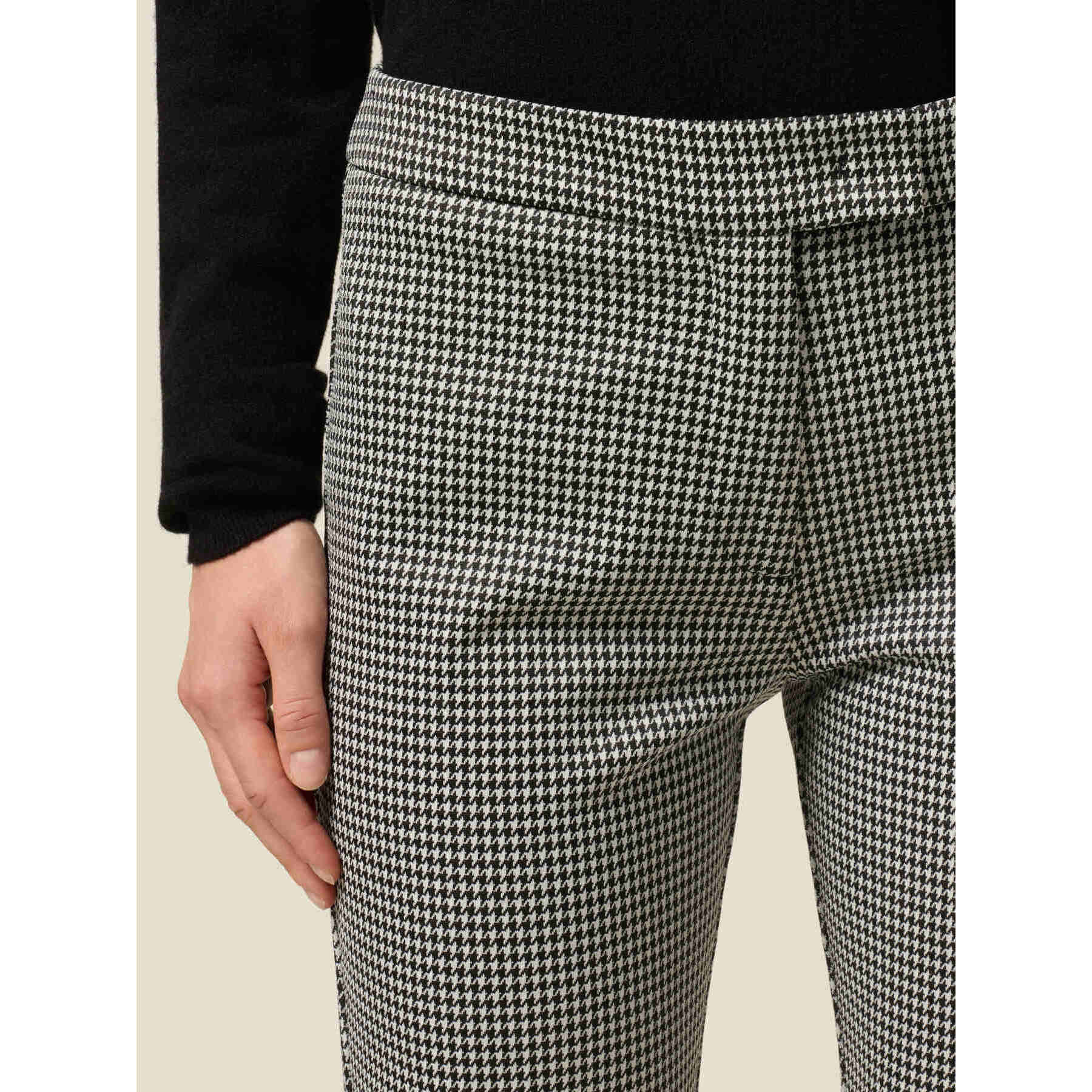 Oltre - Pantalones pitillo jacquard - Gris