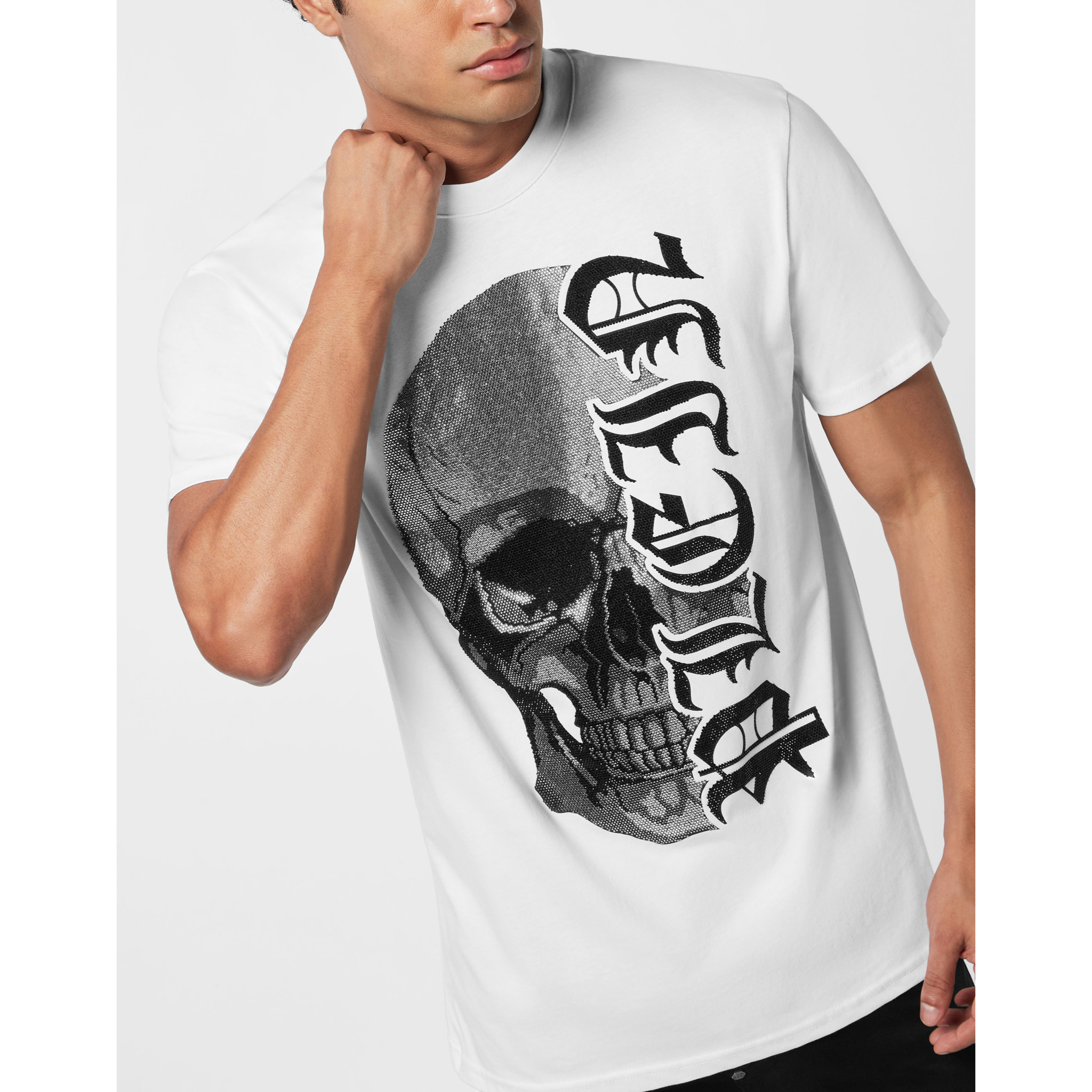 PHILIPP PLEIN Maglietta girocollo Ss GOTHIC PLEIN