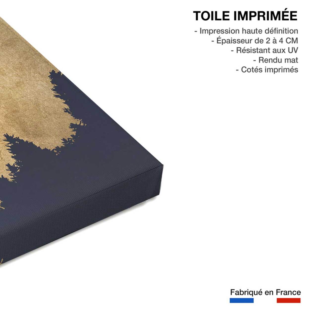 Tableau crepuscule doré Toile imprimée