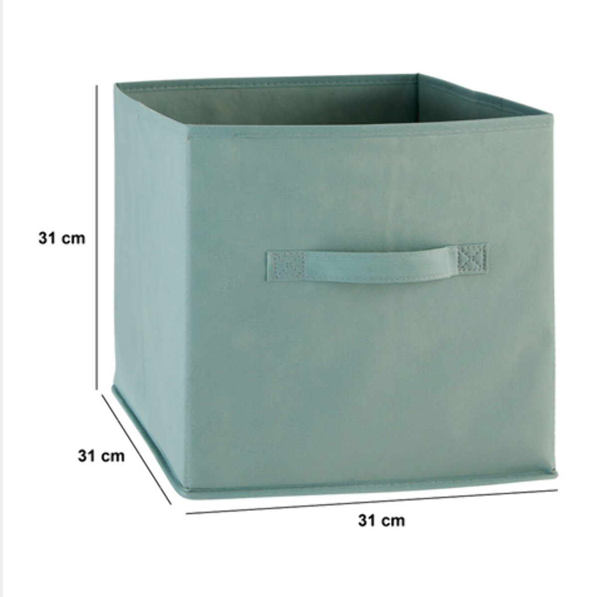 Boîte de rangement "Mix  n  Modul" vert céladon 31x31cm