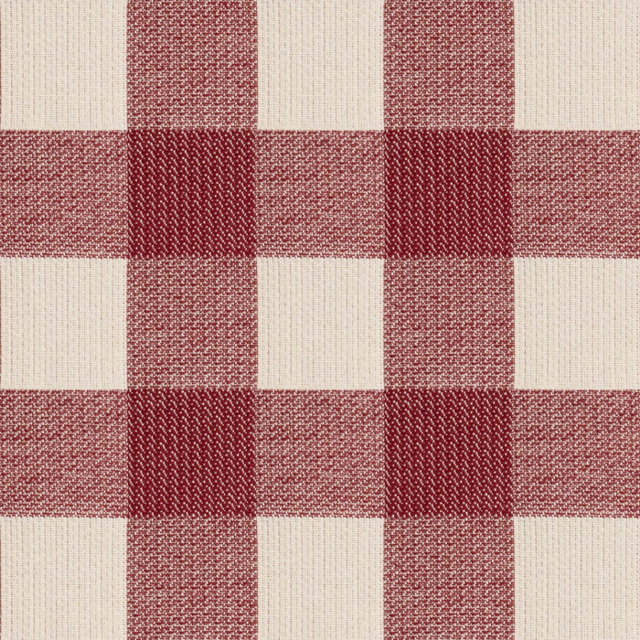 Housse de coussin jacquard 30x50 cm Vichy Grenat