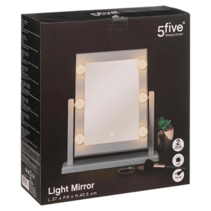 Miroir à led 40x37cm blanc