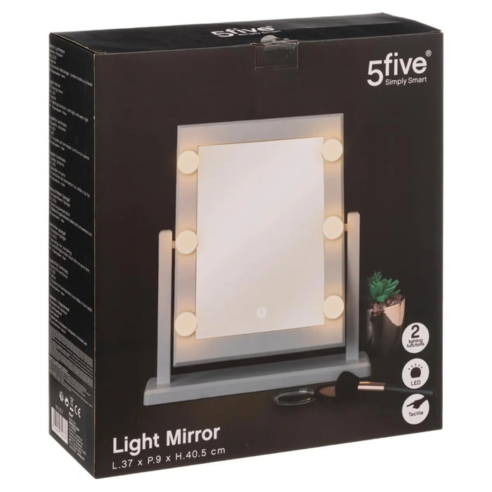 Miroir à led 40x37cm blanc