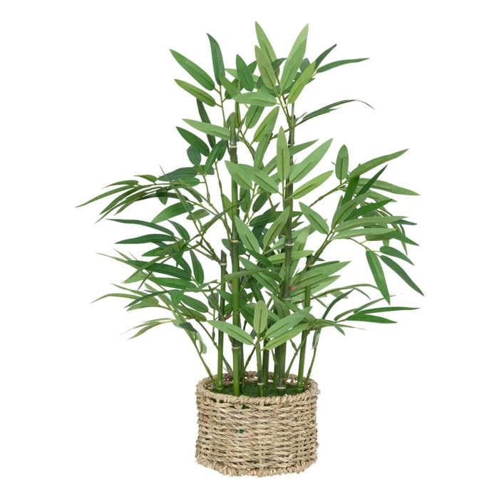 Bambou artificiel Ly pot naturel H46cm