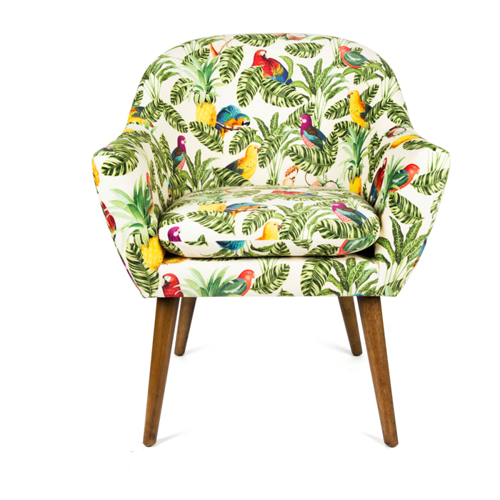 Poltrona Excelsa Havana in poliestere e multistrato 70,5x65x83 cm multicolore