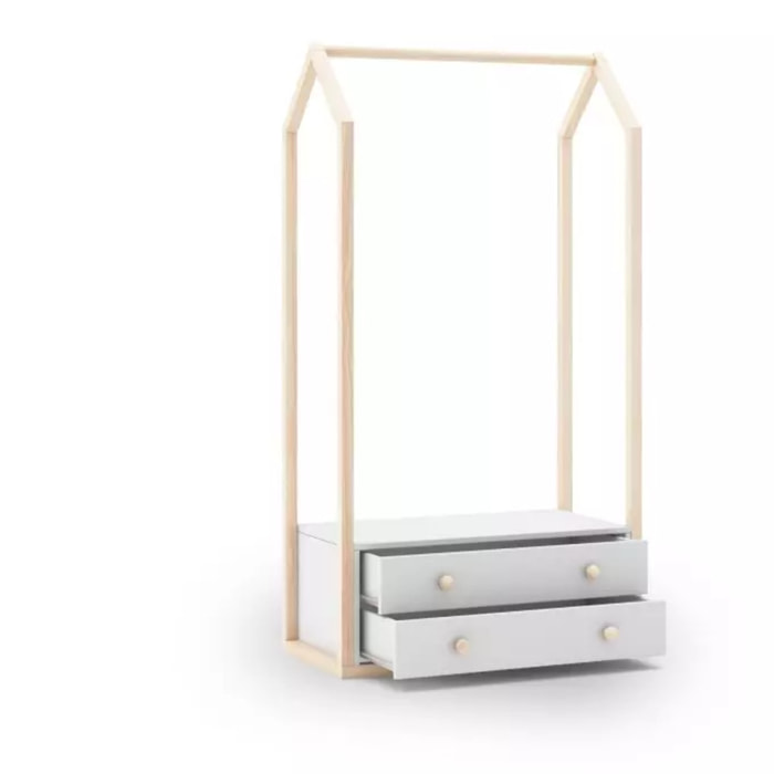 Perchero juvenil Misty Breeze Blanco - Oak Soft