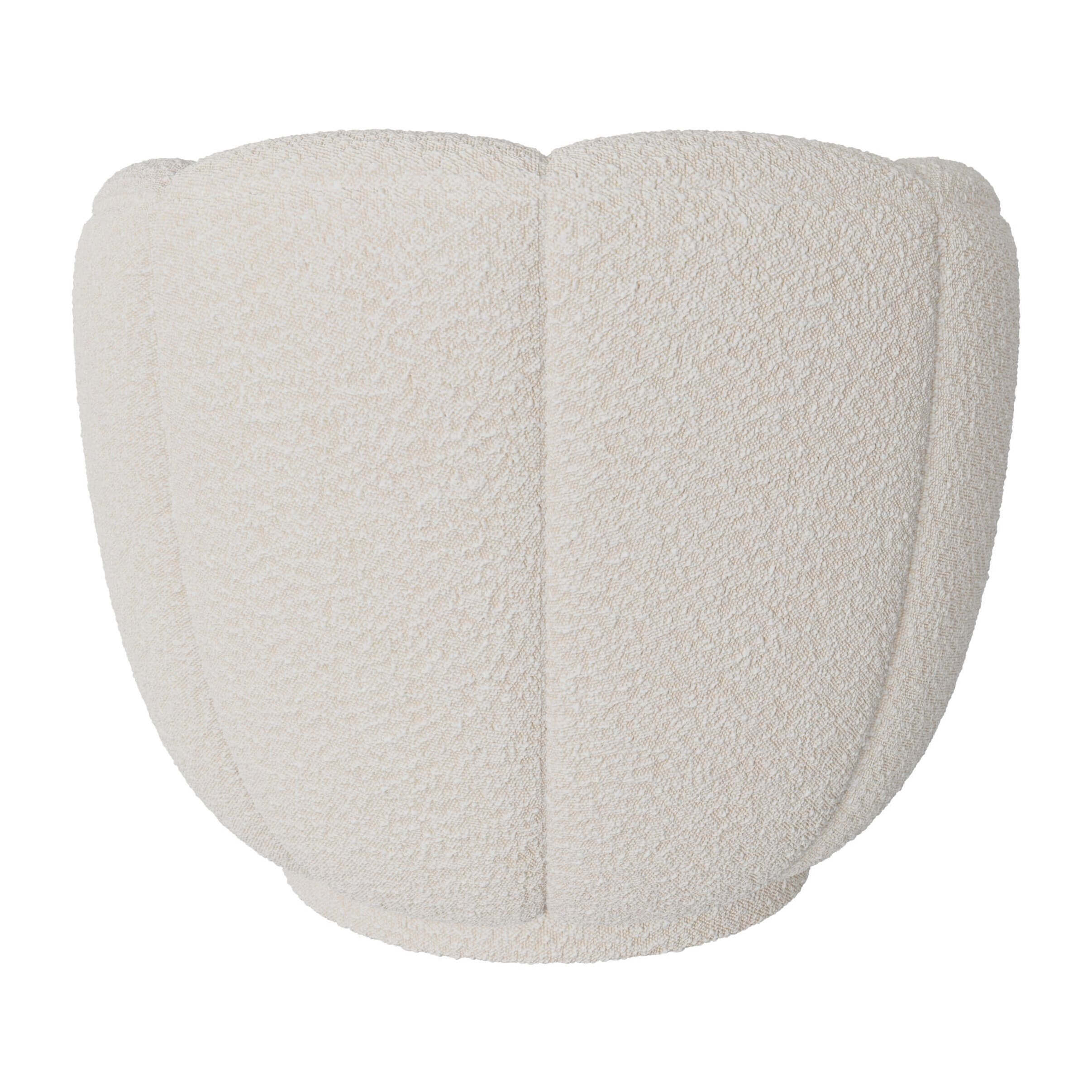 Fauteuil en tissu bouclé blanc - Ysé