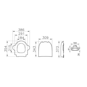 WC à poser sans bride Sento Kids Blanc + réservoir + abattant vert et jaune