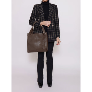 Borsa a spalla  da donna In Vera pelle Made in Italy 34x32x11 cm