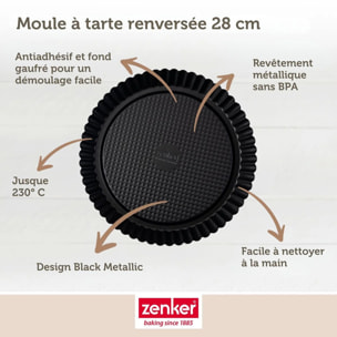 Moule à tarte renversée 28 cm Zenker Black Metallic