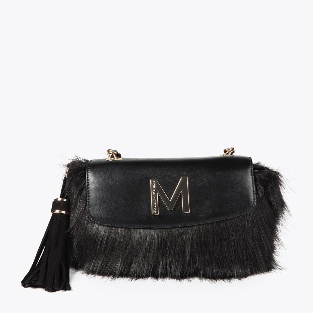 Tracolla in pelle effetto pelo