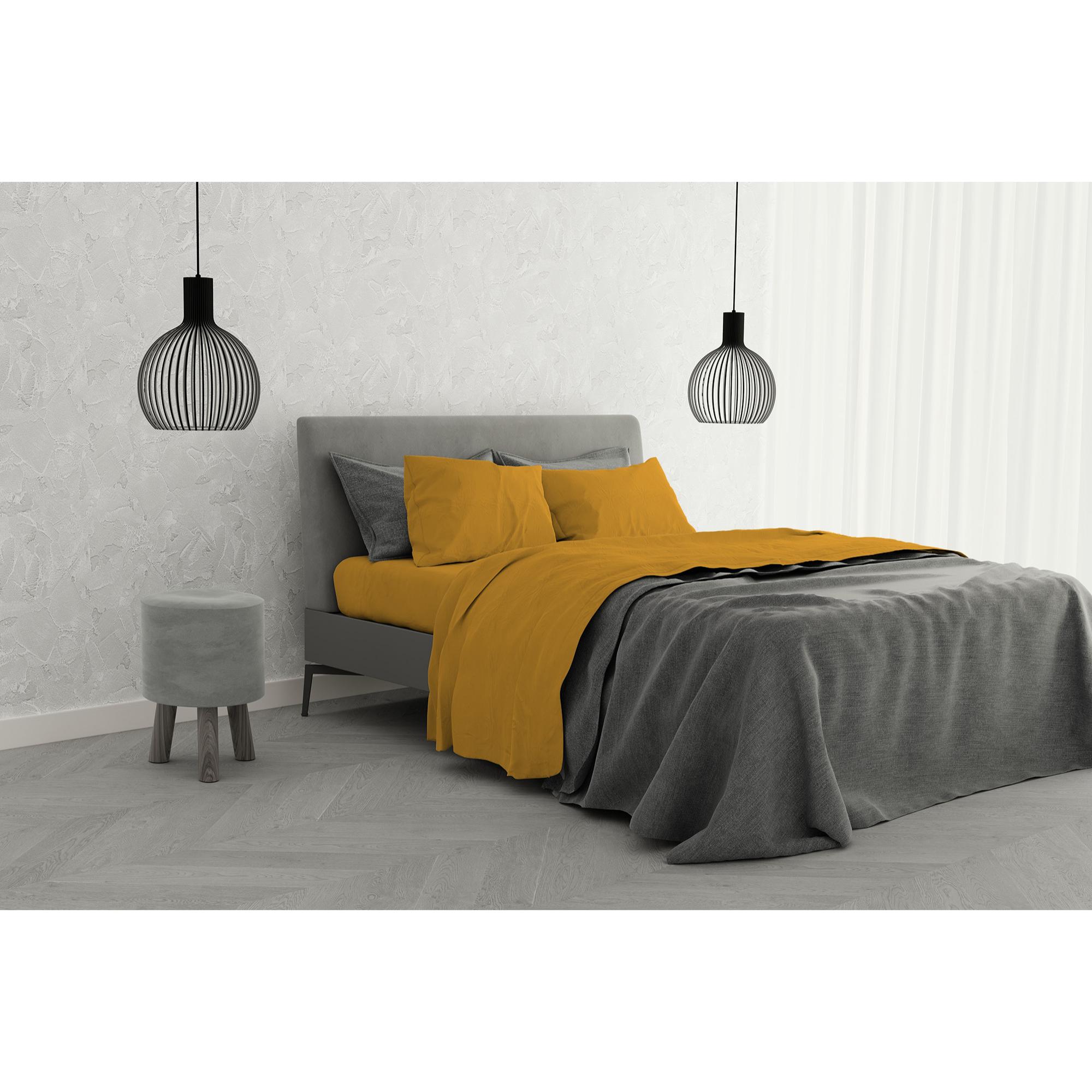 COMPLETO LETTO ELEGANT MADE IN ITALY MICROFIBRA - GIALLO MATRIMONIALE