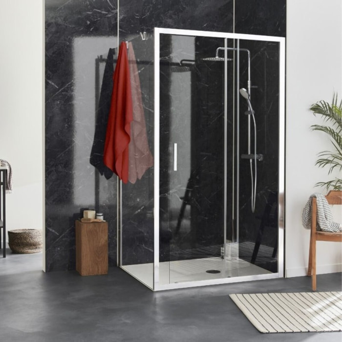 Pack paroi douche coulissante angle 140x90cm JACOB DELAFON L'Ingénieuse