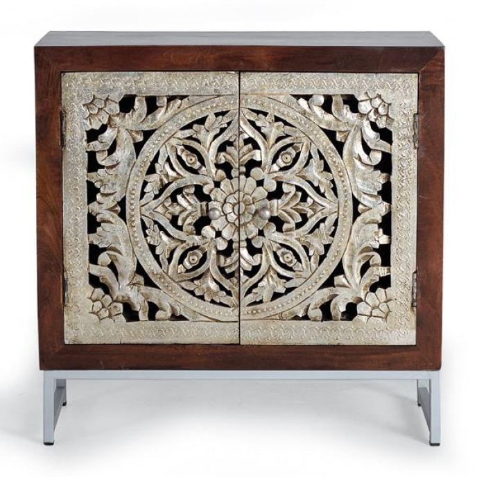 Commode en bois de manguier 80 cm style classique rustique