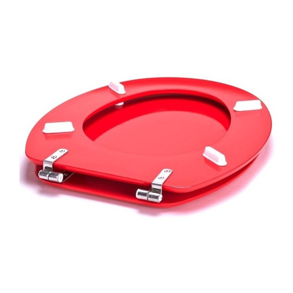 Abattant wc MDF CLEO Rouge - Charnières Inox MSV