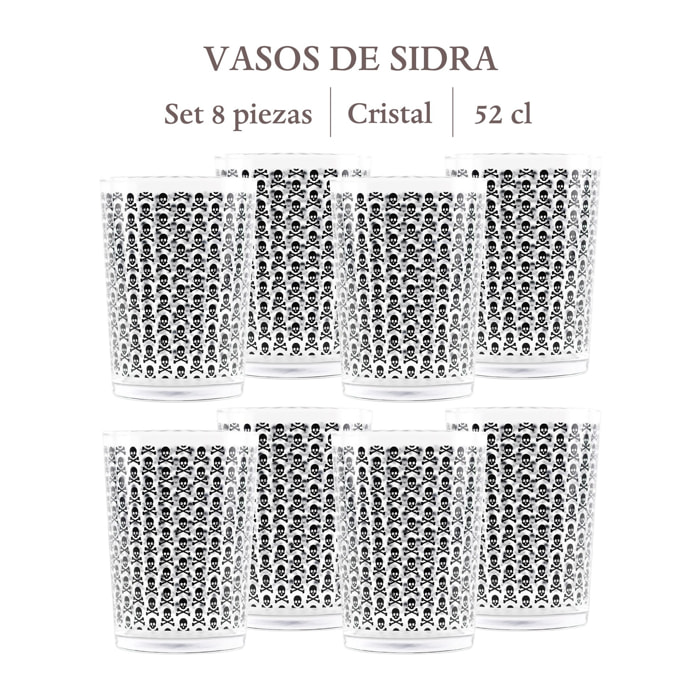 Set de 4 vasos de agua de 370ml en cristal scalpers home