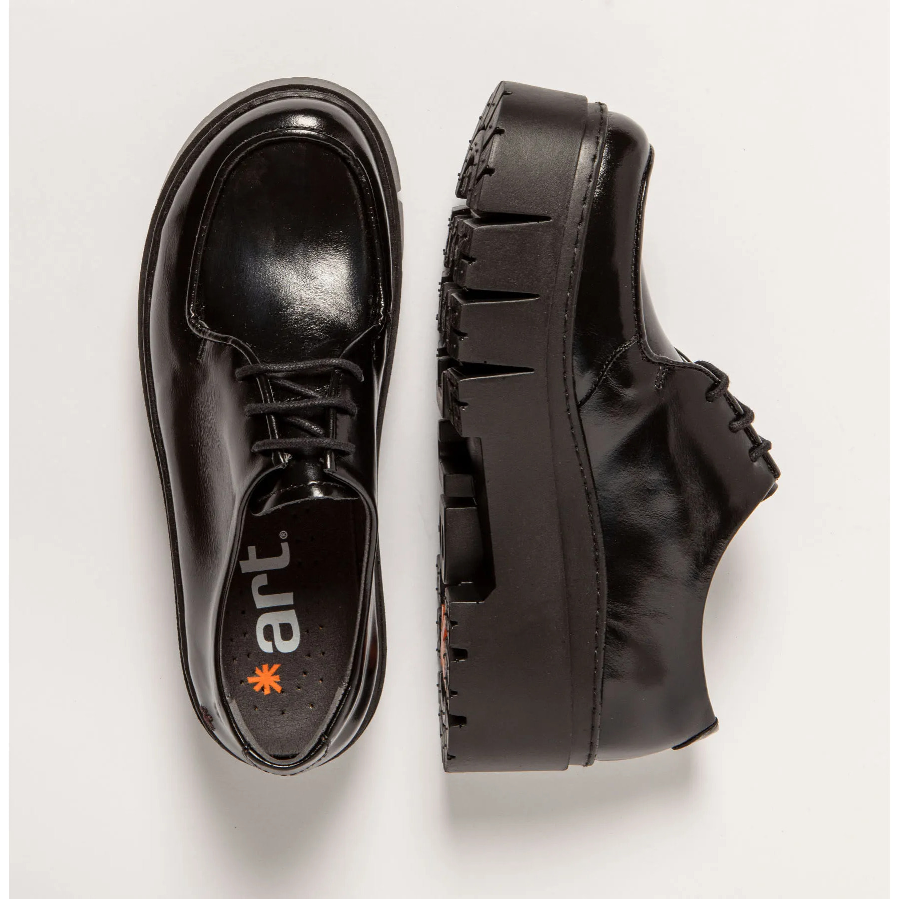 Zapatos 1764 NAPPA SHINNY BLACK / LEEDS color Black