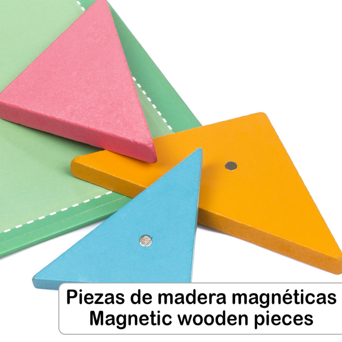 Libro Tangram Magnetico Macarone. Include più sfide.