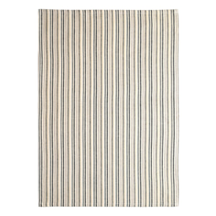 Torchon de cuisine rayures fines en coton - Ecru