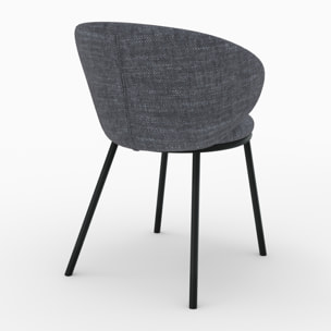 Chaise en tissu gris - Angèle