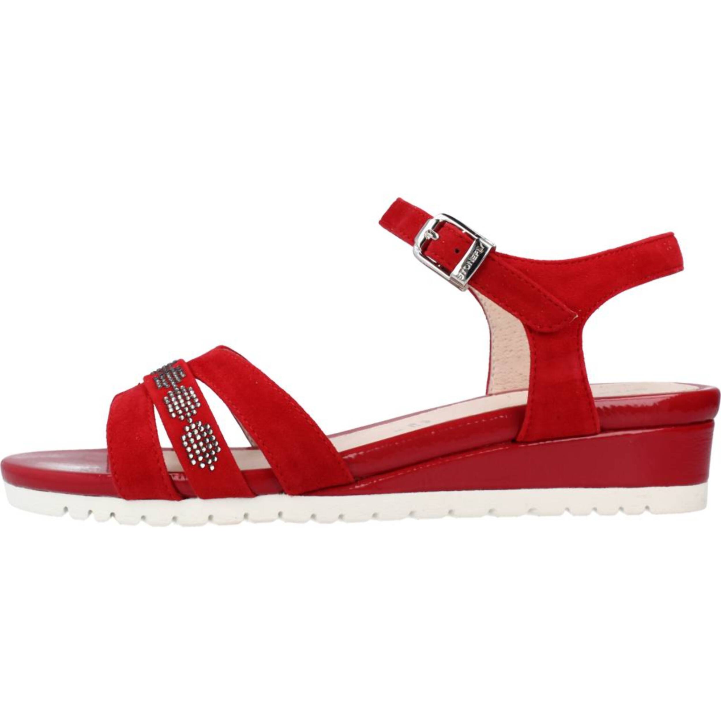 Sandalias Mujer de la marca STONEFLY  modelo CHER 3 GOAT SUEDE Red