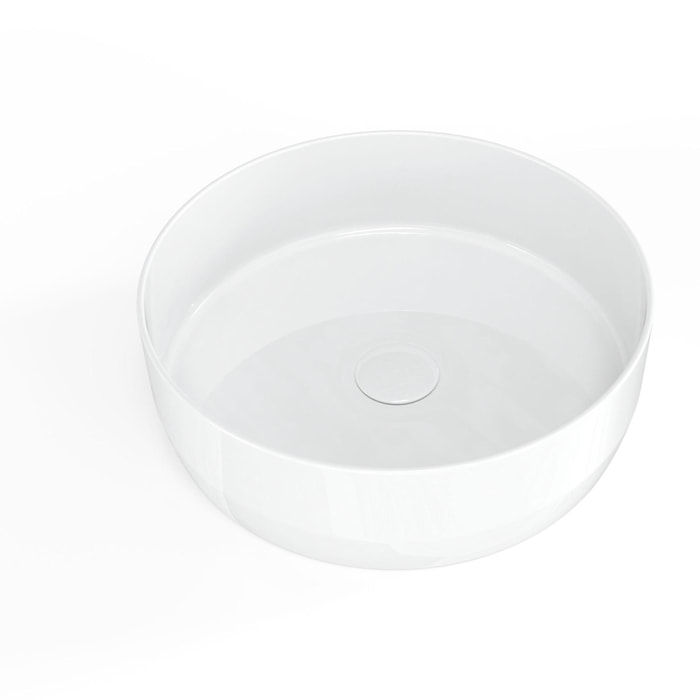 Vasque à poser Infinitio 39 x 39 x 12 cm sans trop-plein, blanc mat (SATINF3939M)