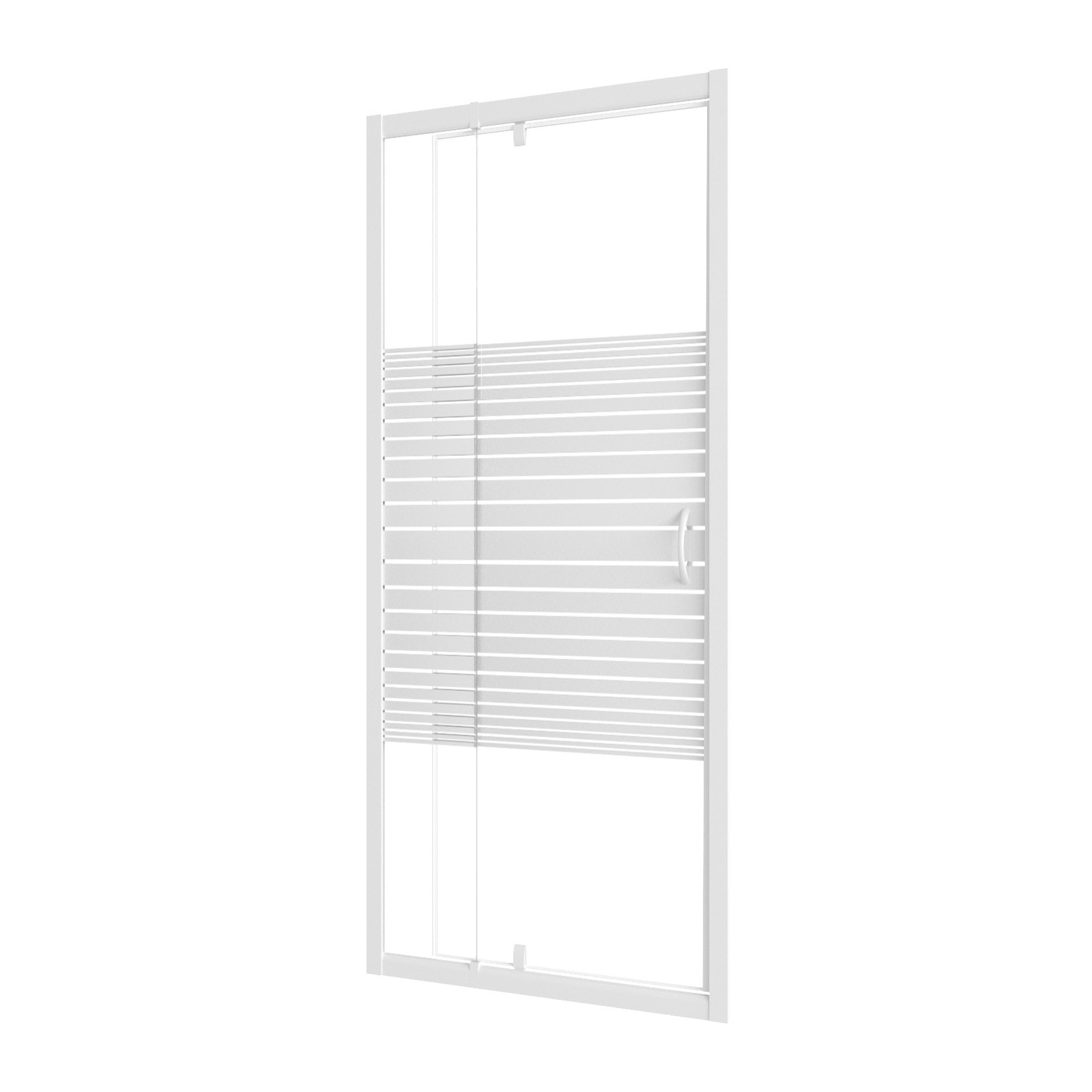 Porte de Douche Extensible de 69 a 80 x 185cm - Profil Blanc - Verre Trempé 4mm - FLEXY